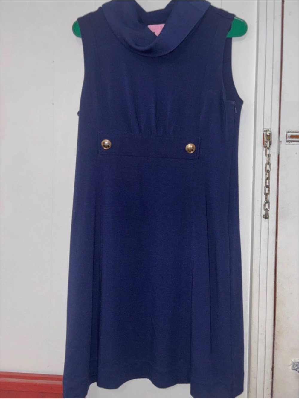 Classic Navy Sleeveless Shift Dress